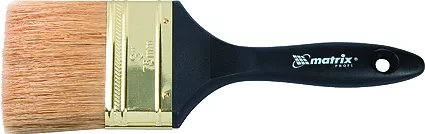 Кисть плоская &quot;Профи&quot; 3&quot; натуральная щетина пластмассовая ручка  MATRIX 83164 купить в Тобольске