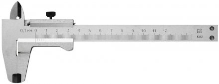 Штангенциркуль металлический тип 1, класс точности 2, 125мм, шаг 0,1мм 3445-125 купить в Тобольске