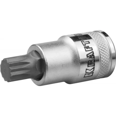 Торцовая бита-головка KRAFTOOL &quot;INDUSTRIE QUALITAT&quot;, материал S2, SPLINE, сатинированная, 1/2&quot;, M14 27911-14_z01 купить в Тобольске