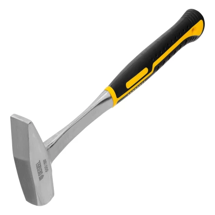 Молоток слесарный 600 г, цельнометаллический, двухкомпонентная рукоятка Denzel 10404 купить в Тобольске