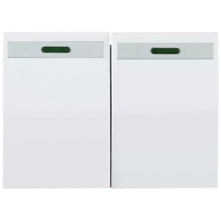 Выключатель СВЕТОЗАР &quot;ЭФФЕКТ&quot; двухклавишный, с эффектом свечения, без вставки и рамки, цвет белый, 10A/~250B SV-54435-W купить в Тобольске