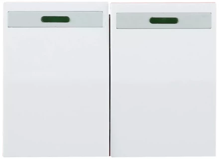 Выключатель СВЕТОЗАР &quot;ЭФФЕКТ&quot; двухклавишный, с эффектом свечения, без вставки и рамки, цвет белый, 10A/~250B SV-54435-W купить в Тобольске