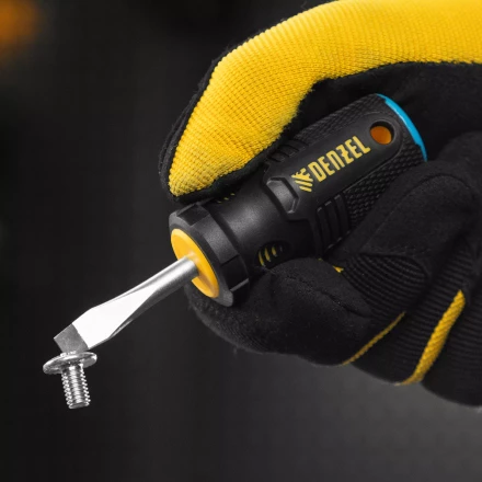 Отвертка, SL6x38 мм, S2, 3к рукоятка Denzel 122017 купить в Тобольске