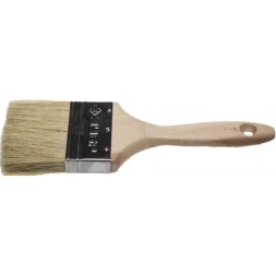 Кисть плоская ЗУБР &quot;УНИВЕРСАЛ-ЭКСПЕРТ&quot;, светлая натуральная щетина, деревянная ручка, 3&quot;/75мм 01005-075