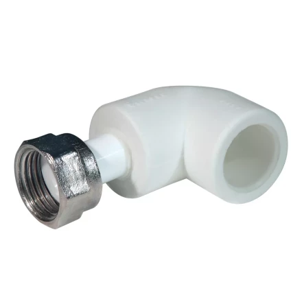 Уголок с н.гайкой PP-R 20мм х 1/2 бел. (60/180) 45594 купить в Тобольске
