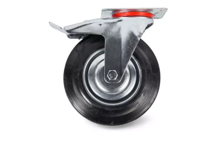 Колесо поворотное резина SCb 93 75 мм с тормозом (F) 1003650 купить в Тобольске