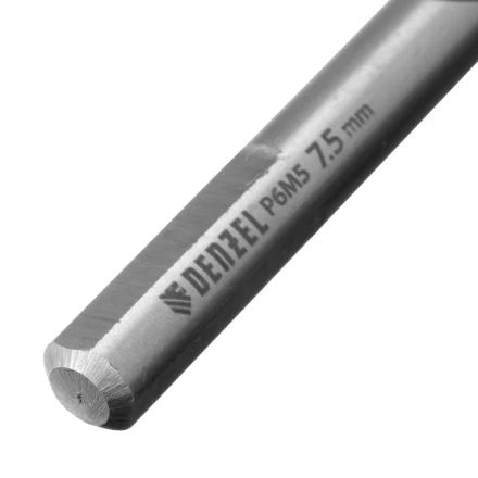 Сверло спиральное по металлу Denzel 7,5 x 109 мм, Р6М5, Golden Tip, 718238 купить в Тобольске