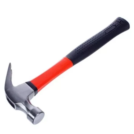 Молоток-гвоздодёр 450г фибергласовая двухкомпонентная ручка магнит Вихрь купить в Тобольске