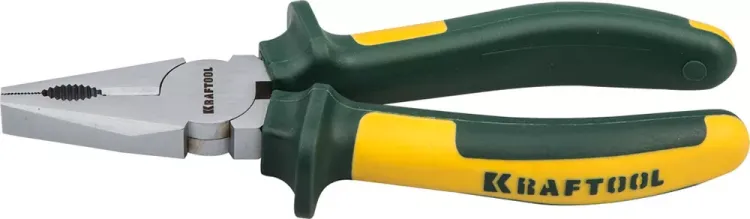 Плоскогубцы KRAFTOOL"KRAFT-MAX"комб,Cr-Mo,маслобензост двухкомп рукоятки,шарнирное соединение с повыш износост,200мм 22011-1-20 купить в Тобольске