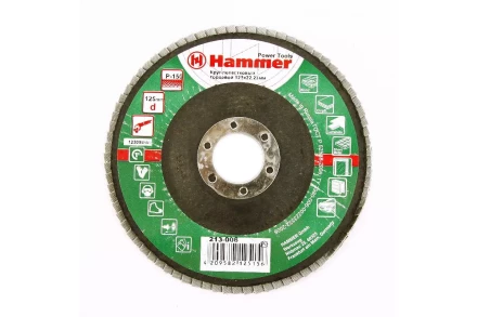 Круг Лепестковый Торцевой (КЛТ) HAMMER КЛТ 1 Ф125х22 Р150 213-006 купить в Тобольске
