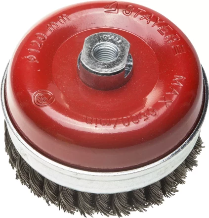 ЗУБР &quot;ПРОФЕССИОНАЛ&quot;. Щетка чашечная усиленная для УШМ, плетеные пучки стальной проволоки 0,5мм, 120ммхМ14 3527-120_z02 купить в Тобольске