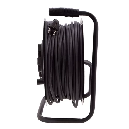 Удлинитель силовой 50 м, 16А, тип УХз16, КГ 3 x 1.5 мм, на стальной катушке, 4 розетки Сибртех 95877 купить в Тобольске