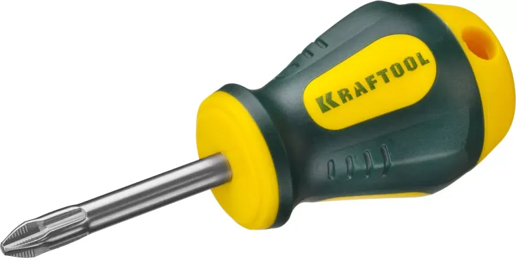 Отвертка KRAFTOOL, Cr-Mo-V сталь, двухкомпонентная противоскользящая рукоятка, PH, №2x38мм 250072-2-038 купить в Тобольске