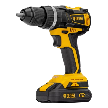 Дрель-шуруповерт аккумуляторная ударная бесщет Denzel CIDB-IB-18-02 26130, Li-Ion, 18 В, 2 акк. купить в Тобольске