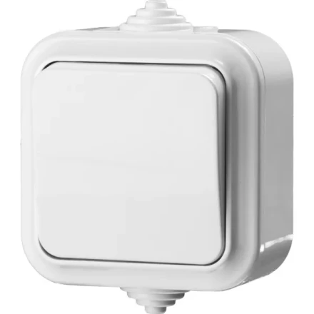 Выключатель STAYER &quot;MASTER&quot; &quot;MAXIMA&quot; одноклавишный, IP54, 6А, 220В 54301-W купить в Тобольске