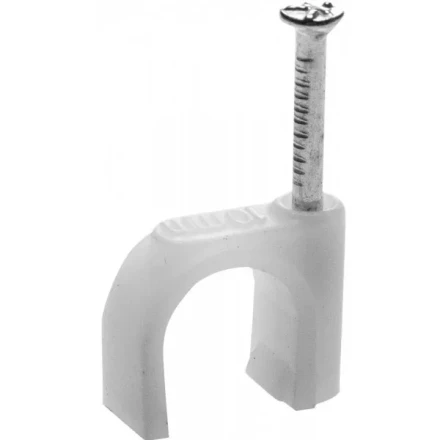 Скоба-держатель для круглого кабеля, с оцинкованным гвоздем, 9 мм, 80 шт, STAYER Master 4510-09 4510-09 купить в Тобольске