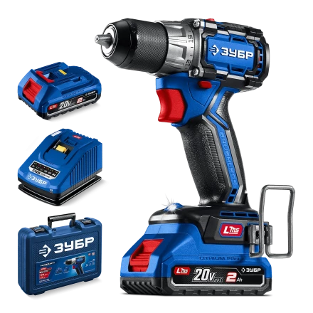 Бесщеточная дрель-шуруповерт Зубр КОМПАКТ #2, 2 АКБ LMS (2 Ач), в кейсе DB-50-22 серия «ПРОФЕССИОНАЛ» купить в Тобольске