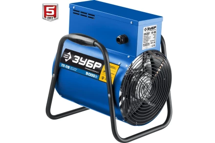 ЗУБР 9 кВт, электрическая тепловая пушка, Профессионал (ТП-П9) купить в Тобольске