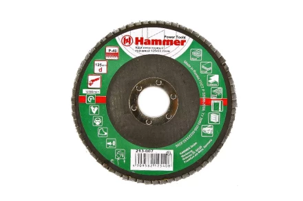 Круг Лепестковый Торцевой (КЛТ) HAMMER КЛТ 1 Ф125х22 Р40 213-007 купить в Тобольске