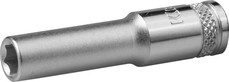 Торцовая головка KRAFTOOL "INDUSTRIE QUALITAT", удлиненная, Cr-V, FLANK, хромосатинированная, 1/4", 7 мм 27817-07_z01 купить в Тобольске