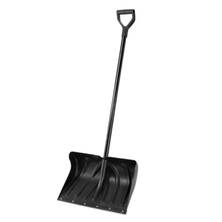 Лопата для уборки снега пластиковая, 490х325х1380 мм, стальной черенок, Palisad 61661 купить в Тобольске