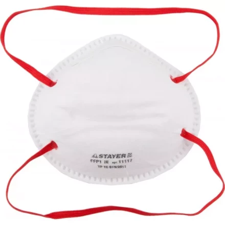 Полумаска фильтрующая STAYER &quot;MASTER&quot; коническая, многослойная, класс защиты FFP1 11117 купить в Тобольске