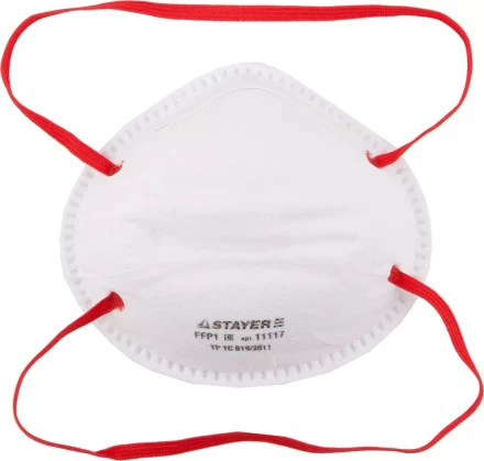 Полумаска фильтрующая STAYER &quot;MASTER&quot; коническая, многослойная, класс защиты FFP1 11117 купить в Тобольске