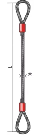 Строп канатный петлевой СКП 3.6 т L=4.5 м опрессовка купить в Тобольске