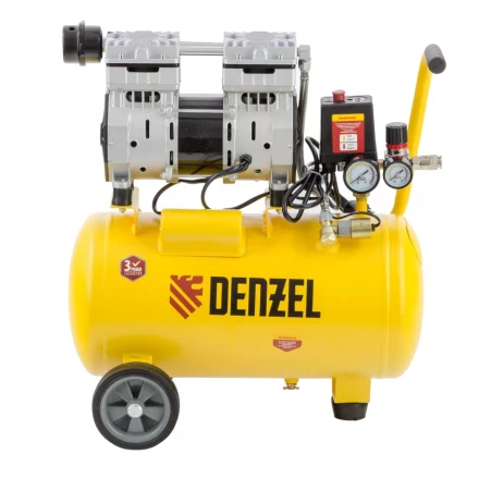 Компрессор безмаслянный Denzel DLS950/24 малошумный 58026 купить в Тобольске