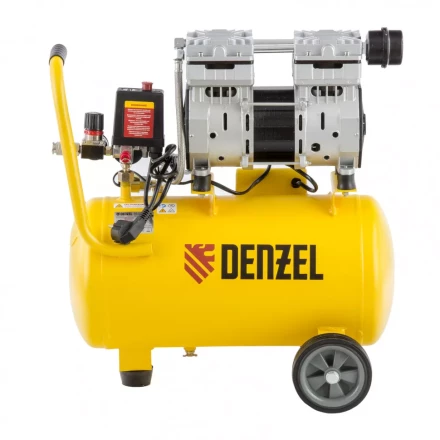 Компрессор безмаслянный Denzel DLS950/24 малошумный 58026 купить в Тобольске