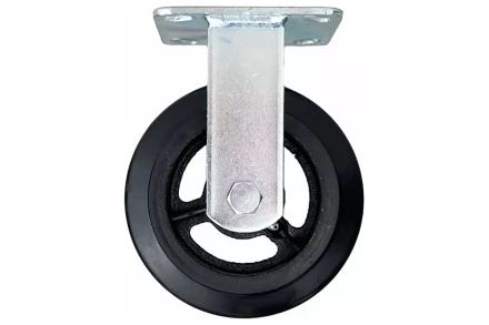 Аппаратное неповоротное колесо большегрузное HITCH 125*50 резина черная FCd54 (SZ085000) купить в Тобольске