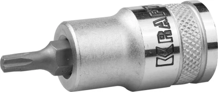 Торцовая бита-головка KRAFTOOL &quot;INDUSTRIE QUALITAT&quot;, материал S2, TORX, сатинированная, 1/2&quot;, Т25 27905-25_z01 купить в Тобольске