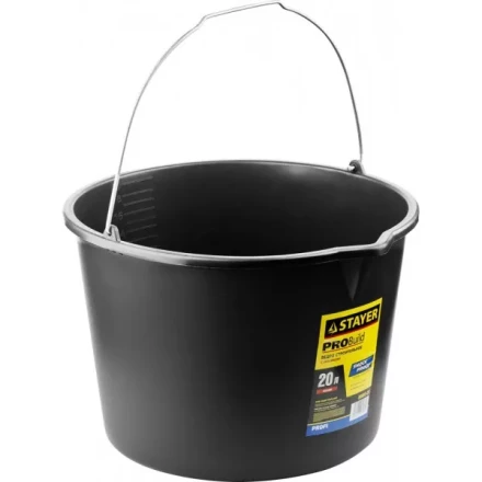Ведро STAYER &quot;PROFI&quot; строительное пластмассовое с носиком, 20л 06083-20 купить в Тобольске