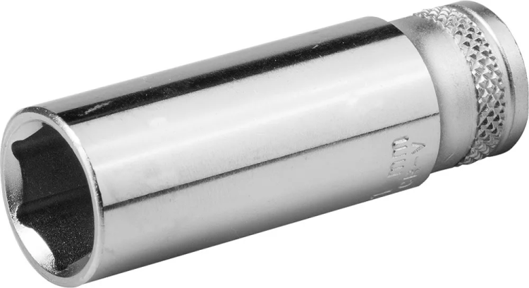 Торцовая головка KRAFTOOL "INDUSTRIE QUALITAT", удлиненная, Cr-V, FLANK, хромосатинированная, 1/4", 8 мм 27817-08_z01 купить в Тобольске