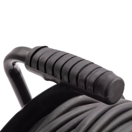 Удлинитель силовой 50 м, 16А, тип УХз16, КГ 3 x 2.5 мм, на стальной катушке, 4 розетки Сибртех 95880 купить в Тобольске