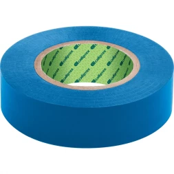 Изолента ПВХ 15 мм х 10 м 130 мкм синяя СИБРТЕХ 88787