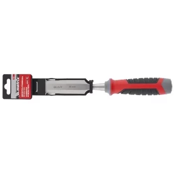 Долото-стамеска 26 мм 60 CrV трехкомпонентная обрезиненная рукоятка MATRIX 24761 купить в Тобольске