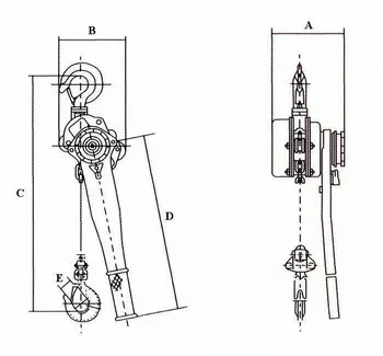 Таль ручная рычажная HSH-C LB г-п 6 тонн H=12 метра купить в Тобольске