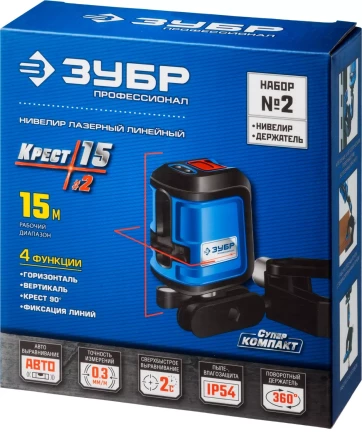 Нивелиры лазерные Крест-15 двухлучевой с держателем серия ПРОФЕССИОНАЛ купить в Тобольске