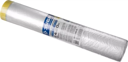 Пленка ЗУБР &quot;ПРОФЕССИОНАЛ&quot; защитная с клейкой лентой, HDPE, 10мкм, 2,4х20м 12250-240-20 купить в Тобольске
