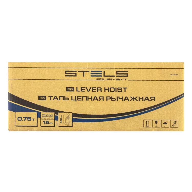 Таль цепная рычажная, 0.75 т, h подъема 1.5 м Stels 51902 купить в Тобольске
