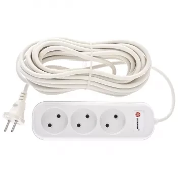 Удлинитель бытовой серия EU, без заземления, 7м, 3 роз., 6А Stern 95728 купить в Тобольске
