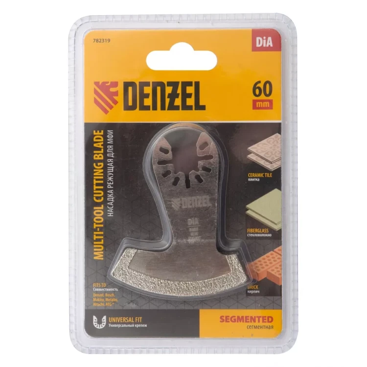 Насадка для МФИ режущая сегментная Denzel 782319, DiA, по камню и плитке, 57 мм купить в Тобольске