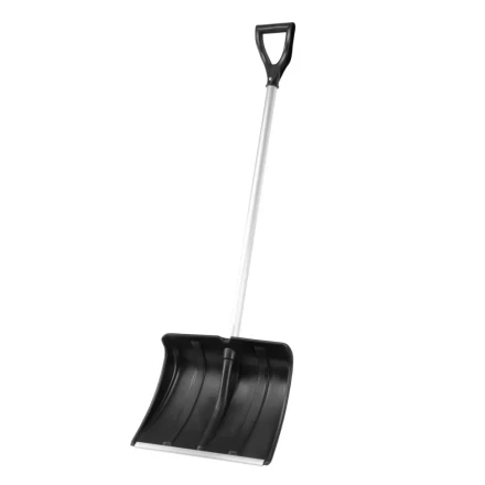 Лопата для уборки снега пластиковая, 470х350х1340 мм, алюминиевый черенок, Россия, Сибртех 61662 купить в Тобольске