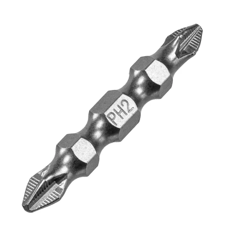 Бита двухсторонняя, PH2-PZ2 х 45 мм, сталь S2, 10 шт. Denzel 11675 купить в Тобольске