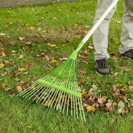 Грабли веерные стальные Palisad, 565 мм, 22 плоских зуба, эмалированные, усиленные, без черенка, 617015 купить в Тобольске