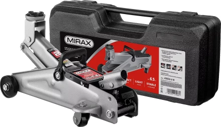 Домкрат гидравлический подкатной, 2т, 130-315мм, в кейсе, MIRAX 43252-2-K 43252-2-K купить в Тобольске