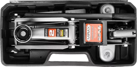 Домкрат гидравлический подкатной, 2т, 130-315мм, в кейсе, MIRAX 43252-2-K 43252-2-K купить в Тобольске