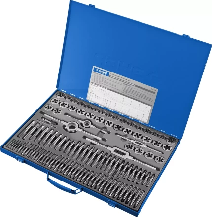 Набор метчиков и плашек ЗУБР &quot;ПРОФЕССИОНАЛ&quot;, сталь Р6М5, 110 предметов 28110-H110 купить в Тобольске