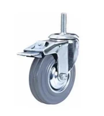 Колесо поворотное резина SCtb 63 160 мм с болтом и тормозом 1024433 купить в Тобольске